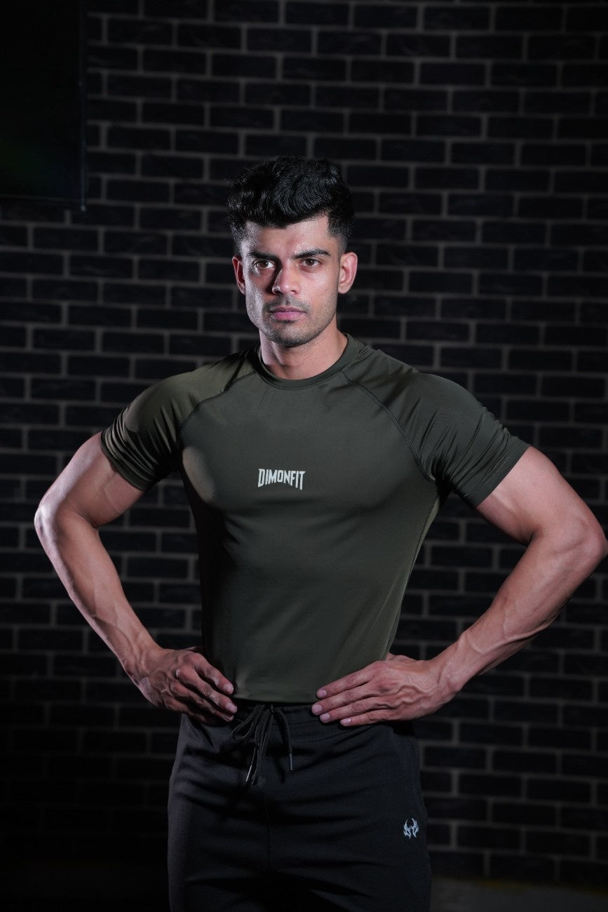 Olive Green Compression T-Shirt