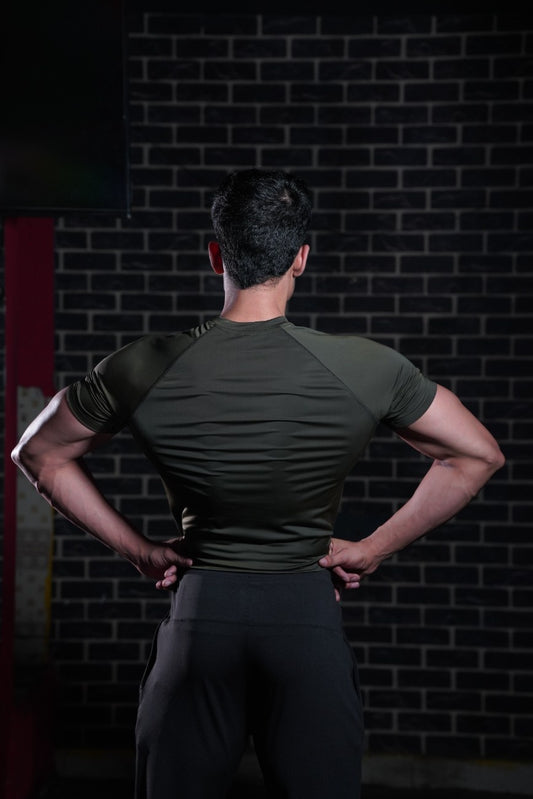 Olive Green Compression T-Shirt