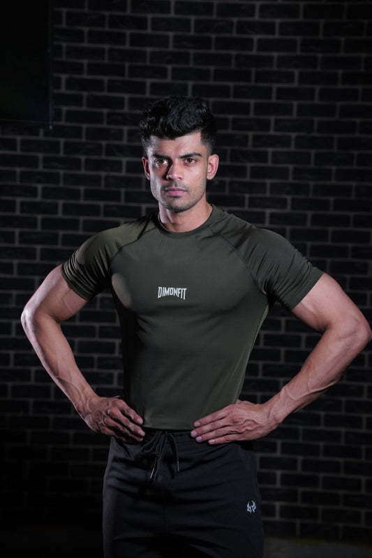 Olive Green Compression T-Shirt